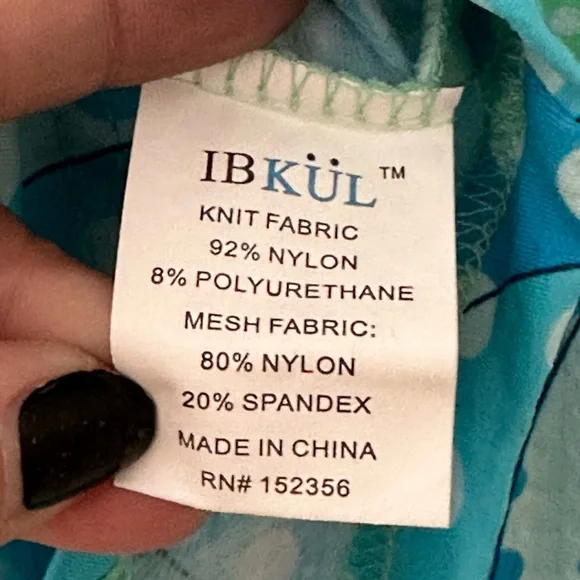 IBKUL Women's Swirl and Dot  Print Long Sleeve Mock Neck Pullover size XL - Picture 9 of 9